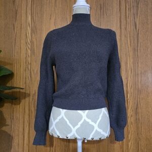 Zara Mock Neck Grey Sweater M